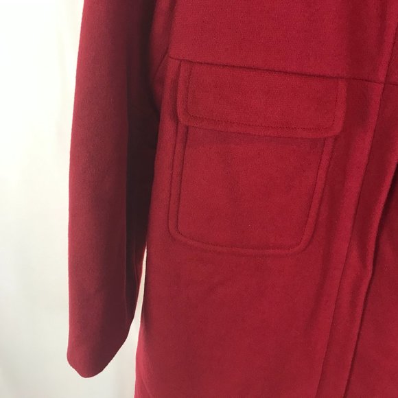 USED Size Large J. Crew Wool Blend Full Zip Coat - Picture 3 of 4